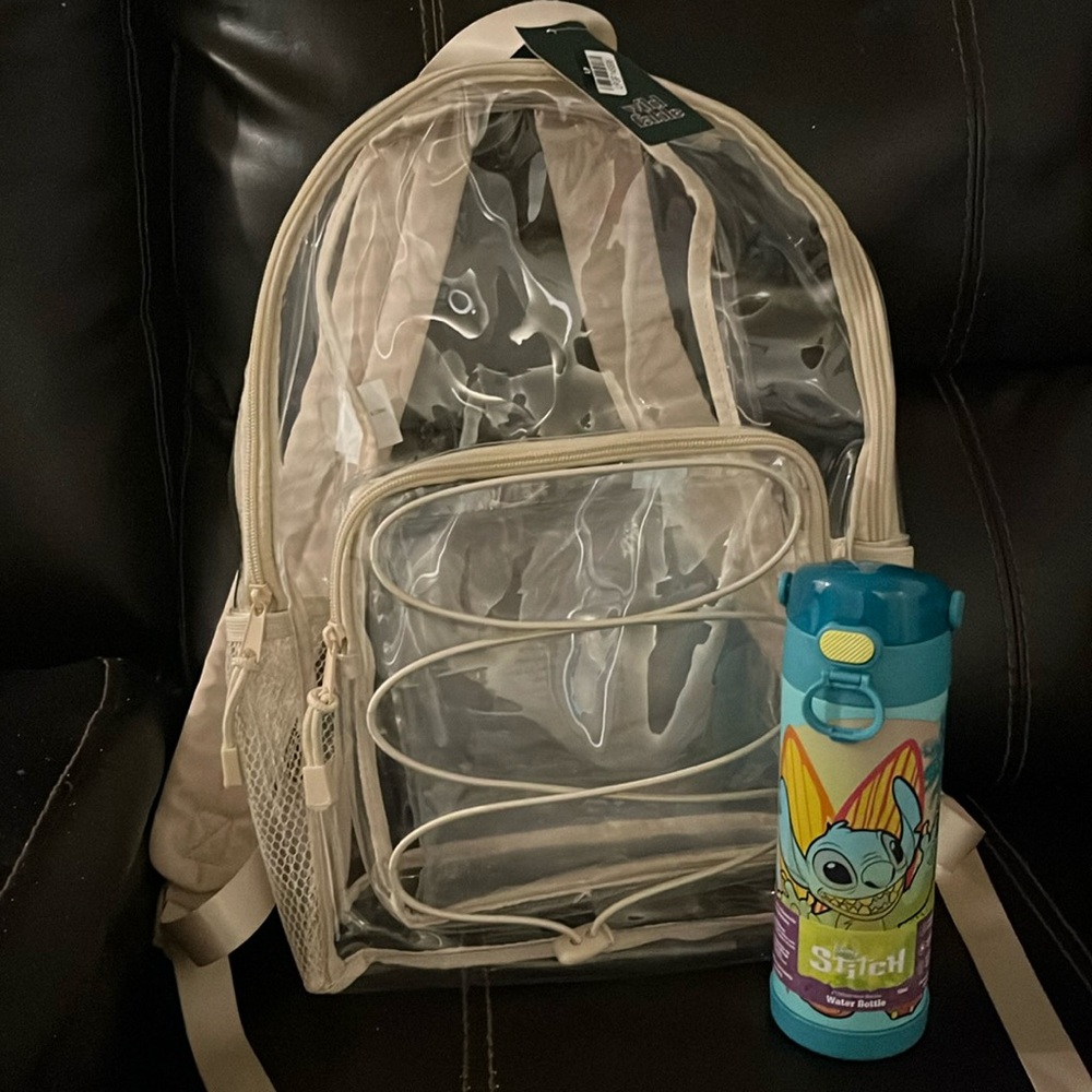 Wild Fable Clear Backpack & Disney jug
